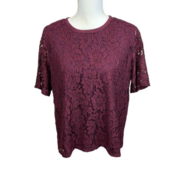 Madewell top, size Large, semisheer, lace, NWT, summer, dressy, office, zipper - Picture 1 of 11